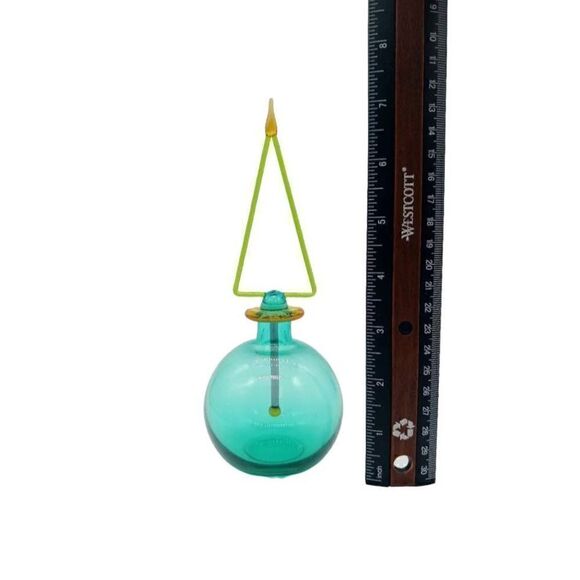 Murano Italy Art Glass Perfume Bottle - Signed V. Nason - Geometrical Stopper - Picture 5 of 12